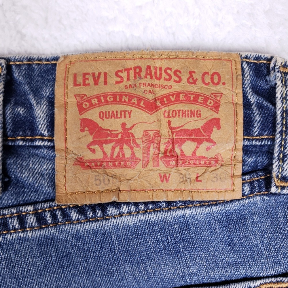 Levi's 505 Straight Leg Jeans 38x30 Blue - Picture 12 of 12